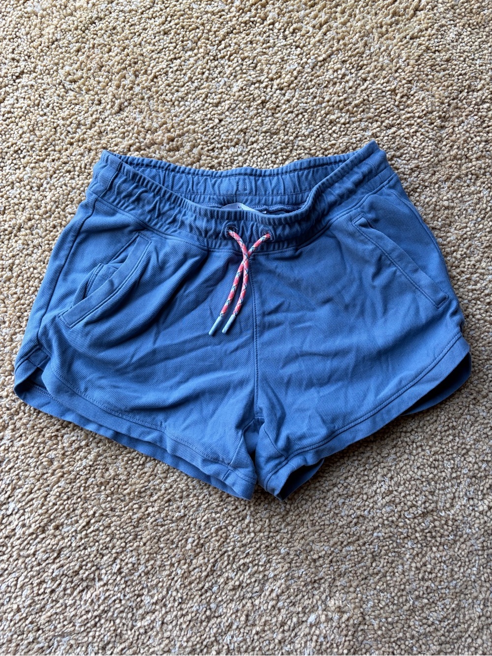 Athleta Girl Blue Athletic Shorts with Drawstring waist- Size 14